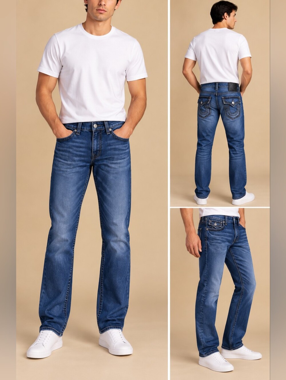 True Religion Men’s Jeans 32 Made in USA Dark Wash Horseshoe Flap Pocket